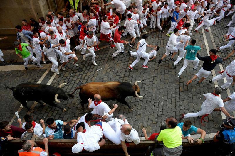 Como es habitual, tras el fin de semana el número de corredores en las calles de Pamplona ha sido menor que el fin de semana. 