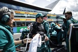 Fernando Alonso, durante el Gran Premio de Gran Bretaña.