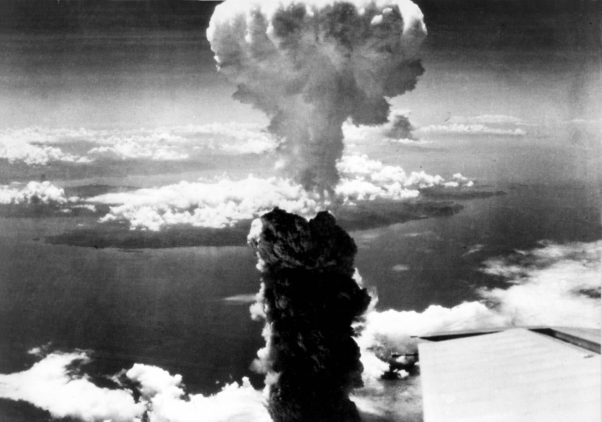 Imagen de la explosión atómica en Nagasaki.