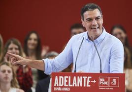 El secretario general del PSOE, presidente del Gobierno y candidato a la reelección, Pedro Sánchez.