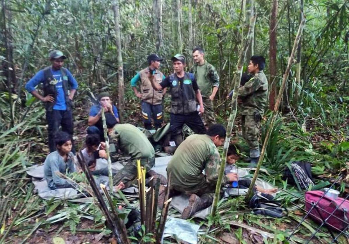 Los cuatro niños fueron rescatados de la selva el 9 de junio después de 40 días solos.