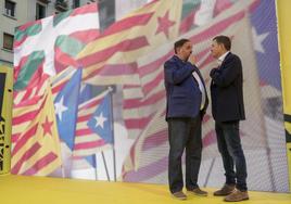 Oriol Junqueras y Arnaldo Otegi.