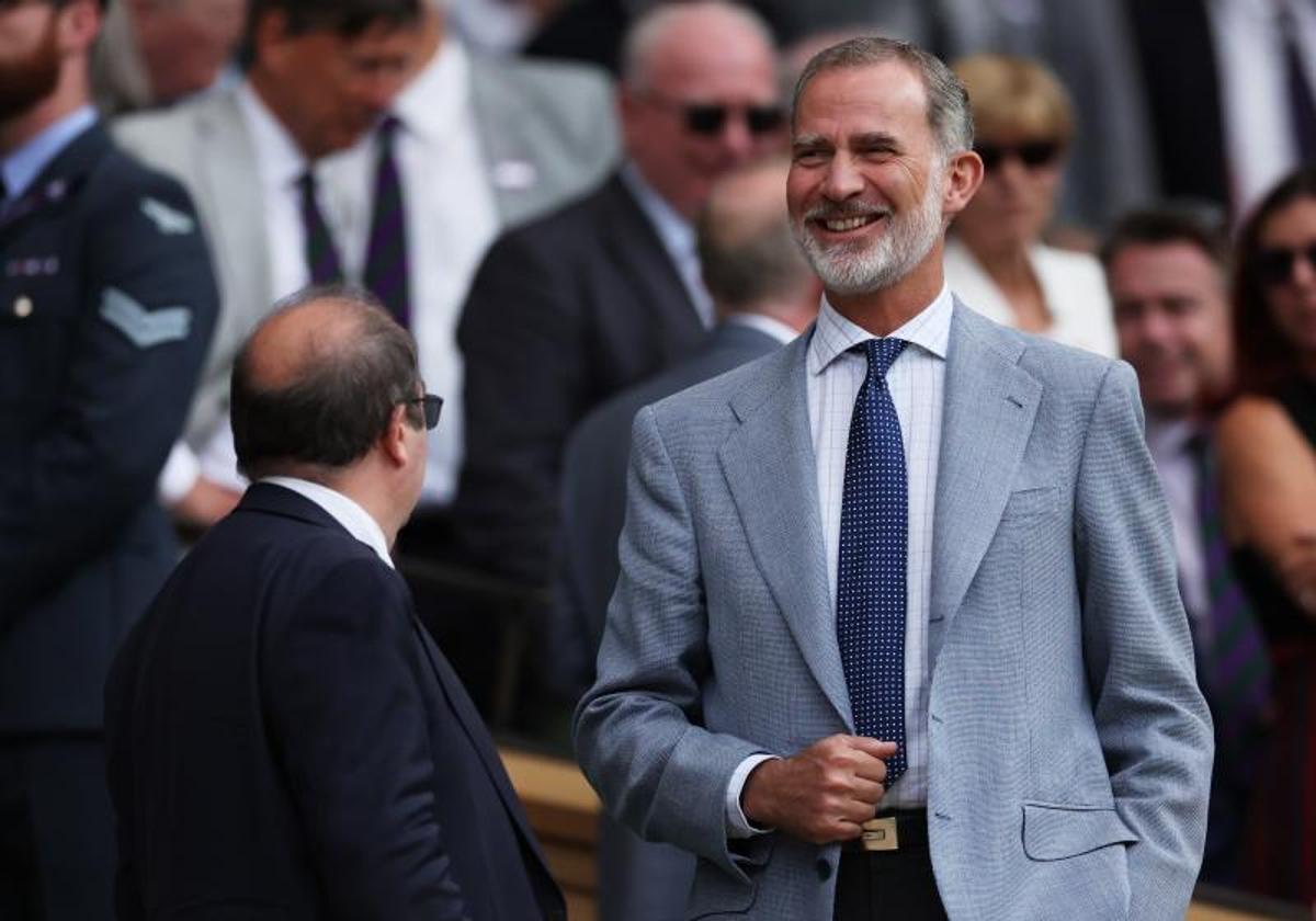 Felipe VI, en Wimbledon.