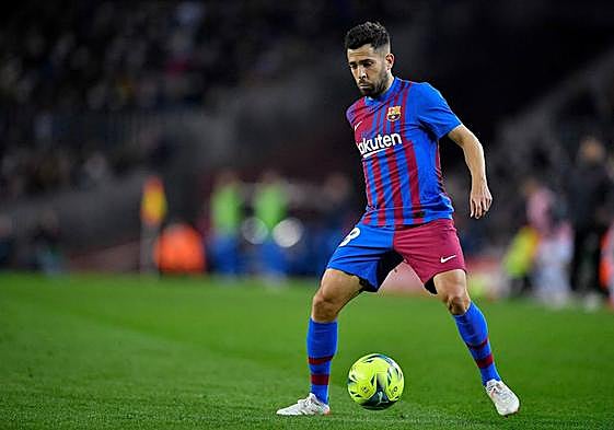 Jordi Alba, en un partido del Barça.