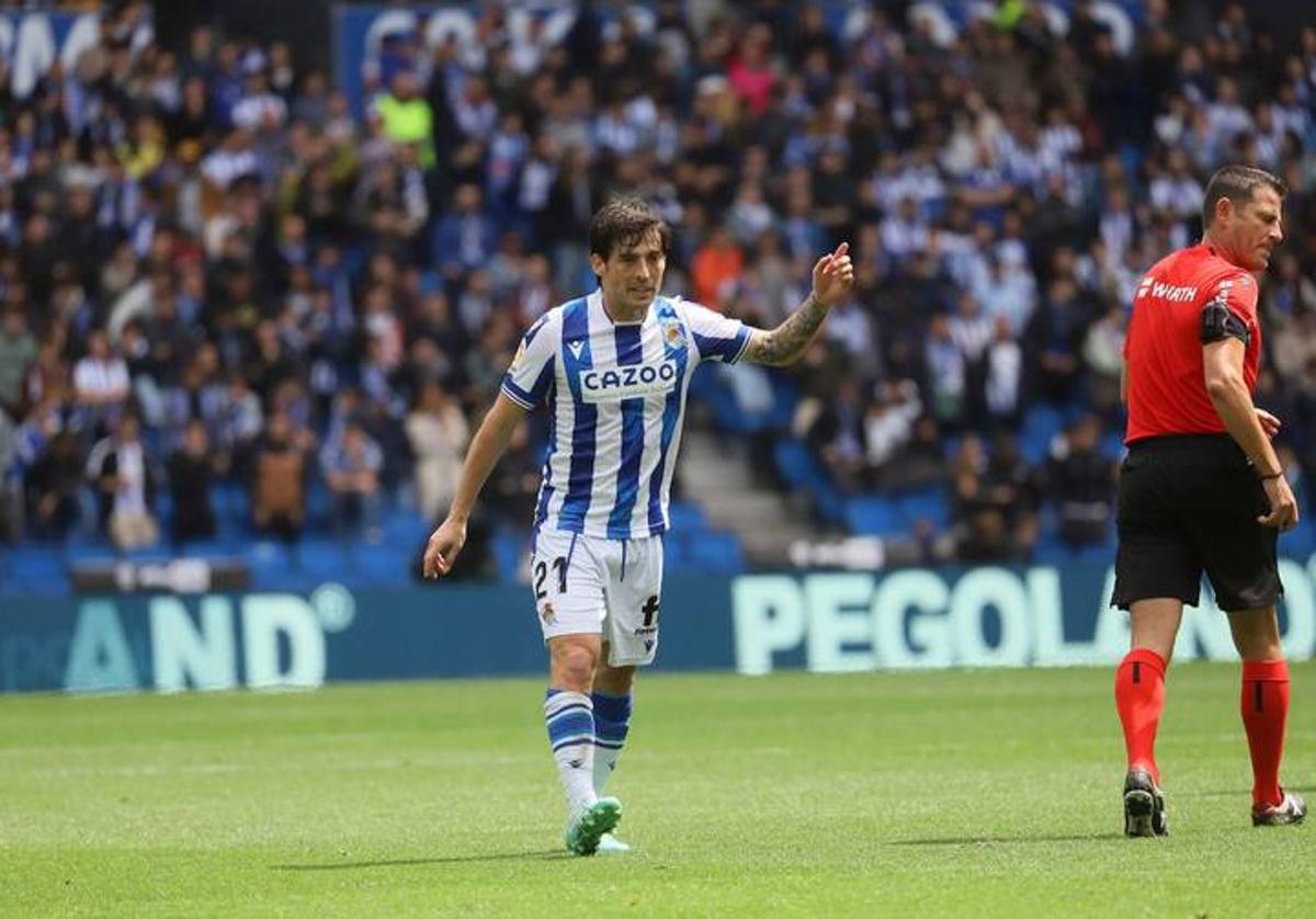 David Silva, durante un partido con la Real la pasada temporada.