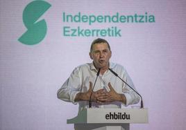 Otegi valora el resultado electoral.