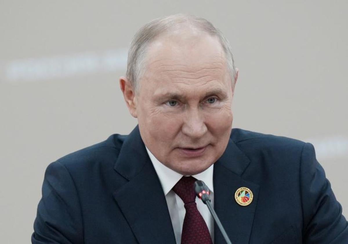 El presidente ruso, Vladímir Putin, este jueves en San Petersburgo.