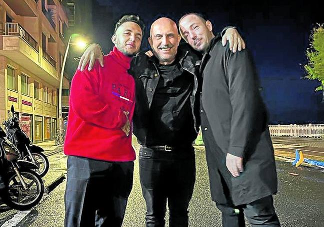 C. Tangana, el director Gaspar Noé y Jaume Ripoll, en San Sebastián.