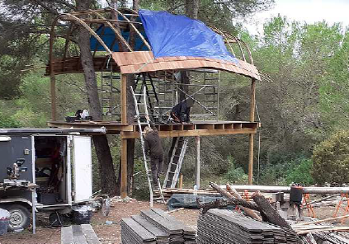 La casita en un árbol.