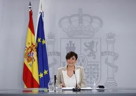 La ministra Portavoz del Gobierno en funciones Isabel Rodríguez