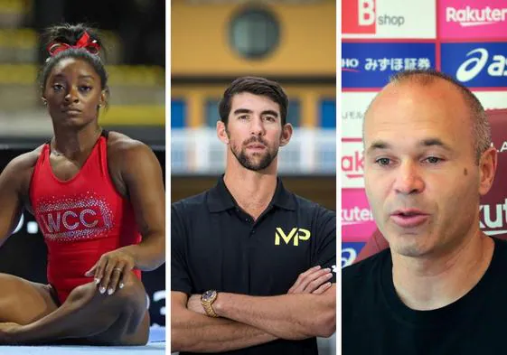 Simone Biles, Michael Phelps e Iniesta también sufrieron ansiedad o depresión