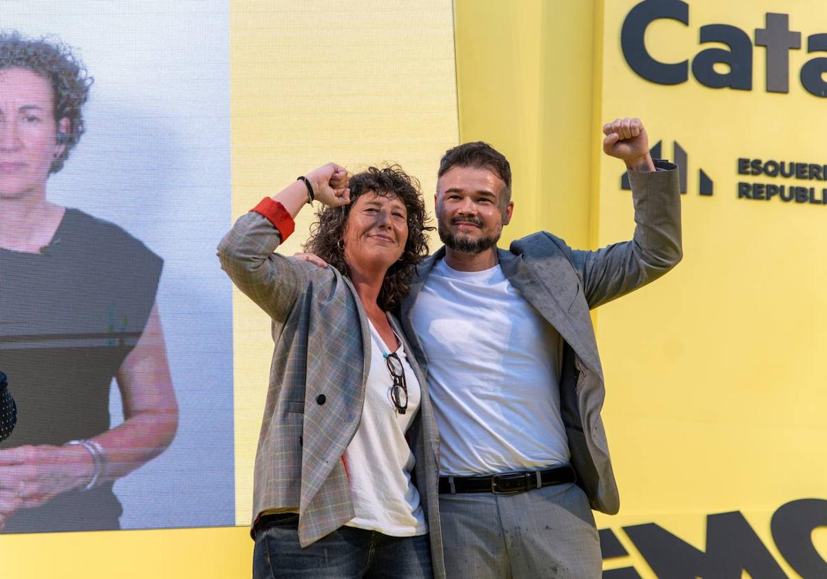 Teresa Jordà y Gabriel Rufián, diputados de ERC.