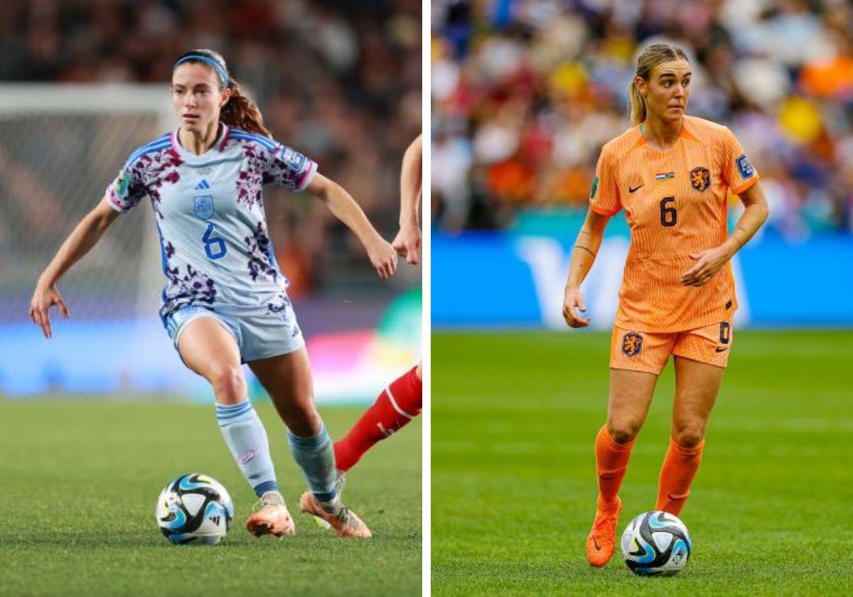 Aitana Bonmatí y Jill Roord, ambas con el '6' de España y Países Bajos, están brillando en el Mundial