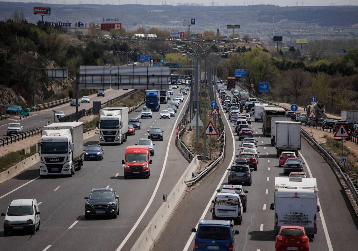 La autovía de Levante, A-3, a su paso por Rivas