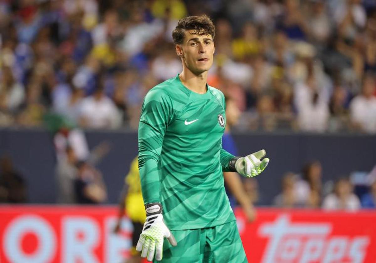 Kepa Arrizabalaga, en un partido con el Chelsea.