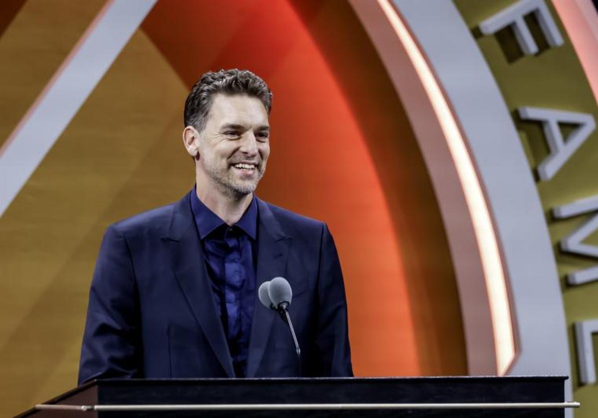 Pau Gasol durante su intervención.