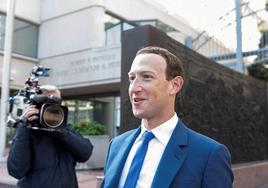 Mark Zuckerberg, tras una comparecencia judicial en San José (California) relacionada con un tema de competencia de sus empresas.