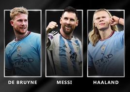 Messi, Haaland y De Bruyne, nominados a Jugador del Año de la UEFA