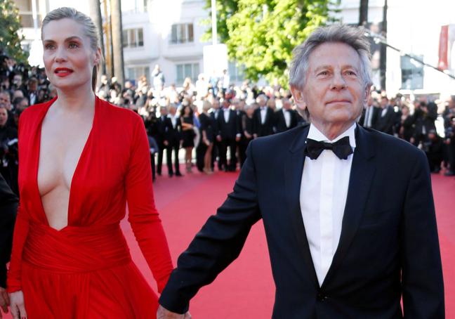 Roman Polanski con su mujer, Emmanuelle Seigner, en el Festival de Cannes de 2018.