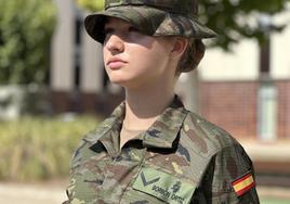 La cadete Leonor, el primer día de su formación militar.