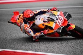 Marc Márquez, durante la primera sesión de entrenamientos del GP de Austria.