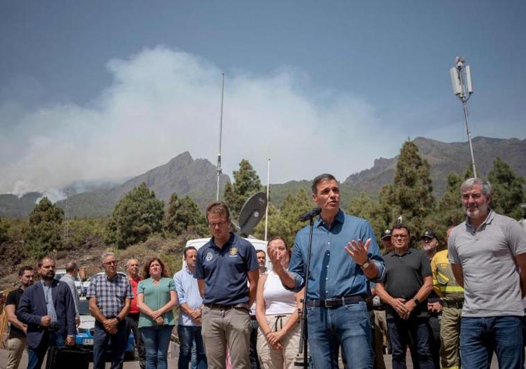 Pedro Sánchez esta mañana en Tenerife