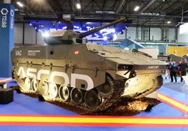 Una vista del prototipo del Vehículo de Apoyo al Combate (VAC) presentado por Tess Defence en la feria Feindef, en mayo.