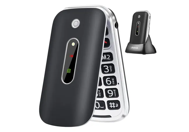 Teléfono móvil para personas mayores, botones grandes de 3 pulgadas, 5900  mAh, teléfono móvil desbloqueado para excursión (color deslustre)