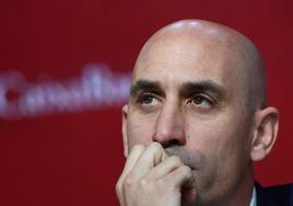 Luis Rubiales, durante una comparecencia.