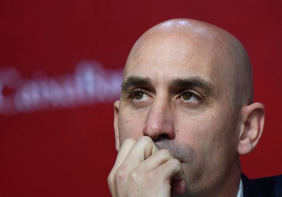 Luis Rubiales, durante una comparecencia.