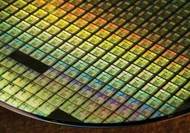 Una oblea de semiconductores