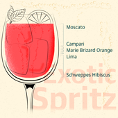 Exotic Spritz, un trago dulce y refrescante a base de moscatel