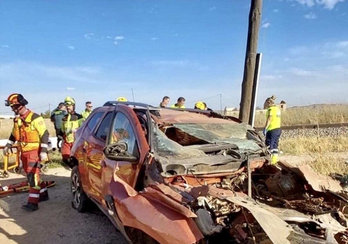 El coche siniestrado en el accidente