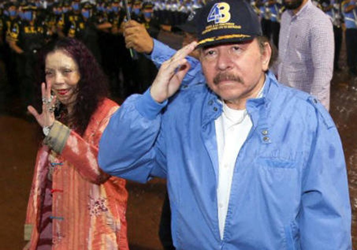 El presidente de Nicaragua, Daniel Ortega, y la vicepresidenta y primera dama Rosario Murillo