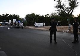 Agentes de la Policía Nacional en el lugar de los hechos