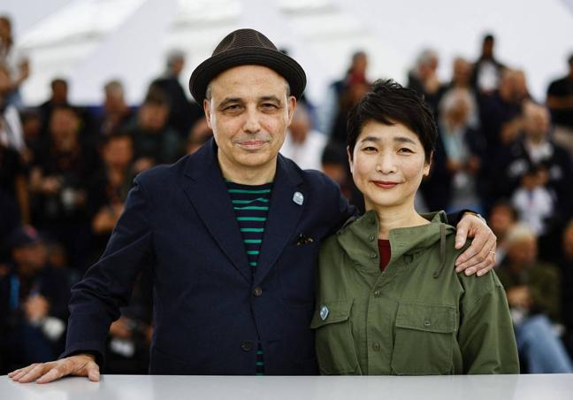 Pablo Berger y Yuko Harami en el pasado Festival de Cannes.