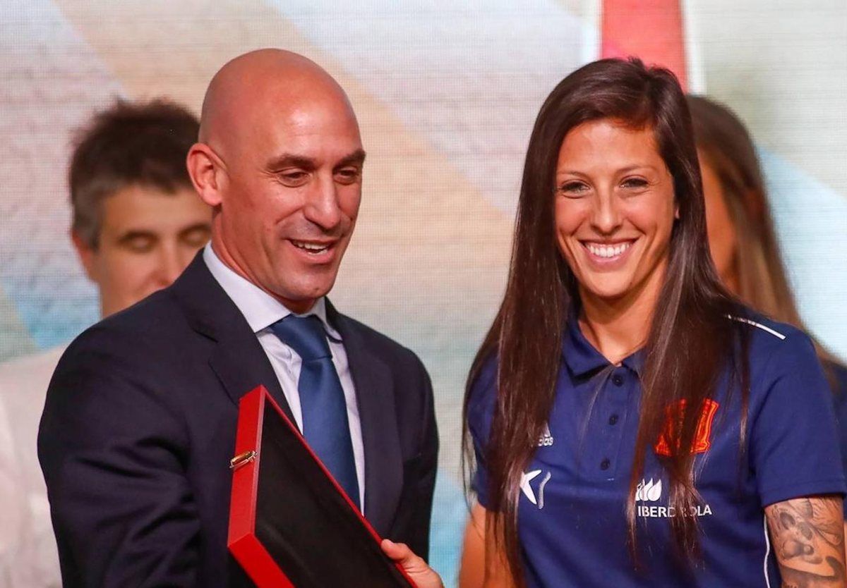 Luis Rubiales y Jennifer Hermoso.