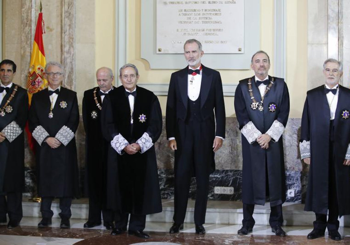 El Rey este jueves con los magistrados integrantes de la Sala de Gobierno del Tribunal Supremo.