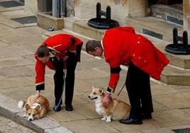 Muick y Sandy, en Windsor, el pasado 19 de septiembre, en el funeral de Isabel II.