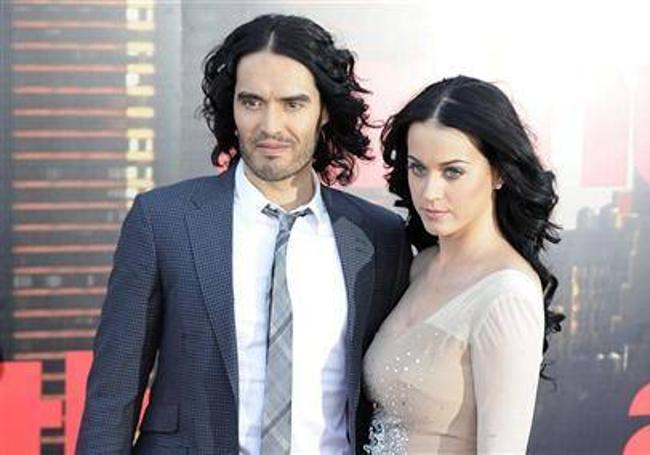 Russell Brand cuando estaba casado con la cantante Katy Perry