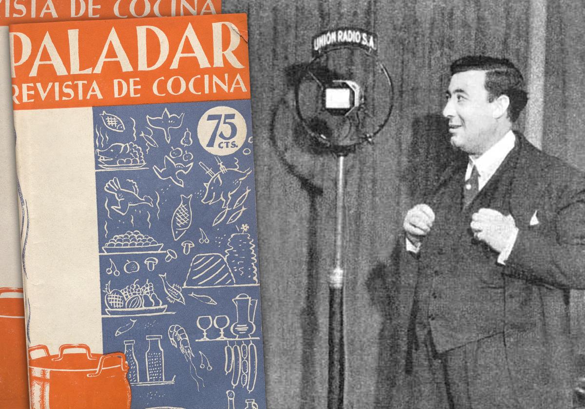 Gonzalo Avello, en Unión Radio (revista 'Ondas', 1932) y portada de la revista Paladar