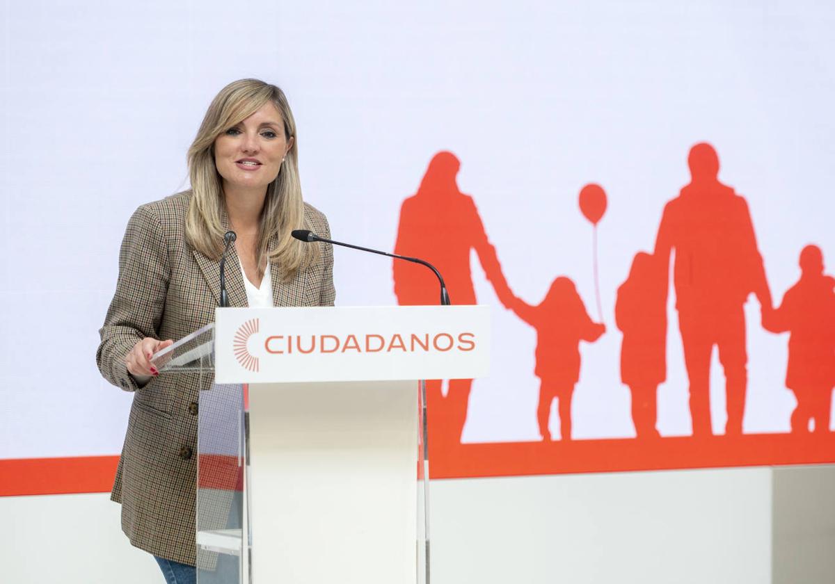 La ya ex portavoz nacional de Ciudadanos, Patricia Guasp, en un acto del partido.