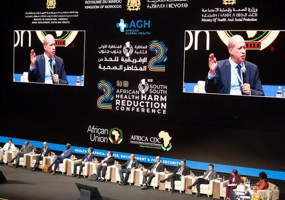 Una de las sesiones de la II Conferencia Africana para la Reducción de Riesgos Sanitarios, celebrada en Marrakech.