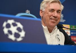 Carlo Ancelotti, durante la rueda de prensa.