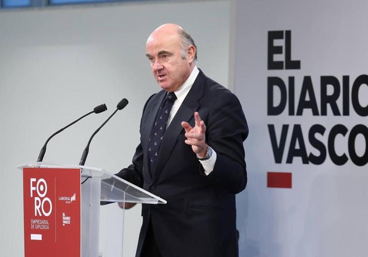 Luis de Guindos, protagonista del Foro Empresarial de Gipuzkoa, es vicepresidente del BCE.