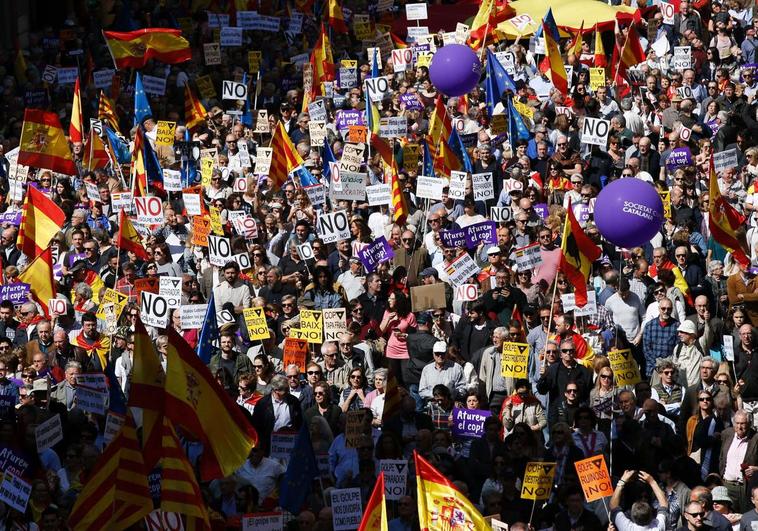 Sociedad Civil Catalana llama a manifestarse contra la amnistía en Barcelona sin logos partidistas