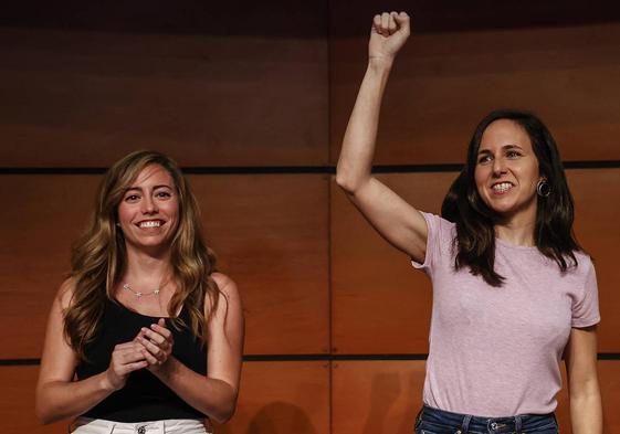 Ione Belarra en un encuentro con militantes en Valencia