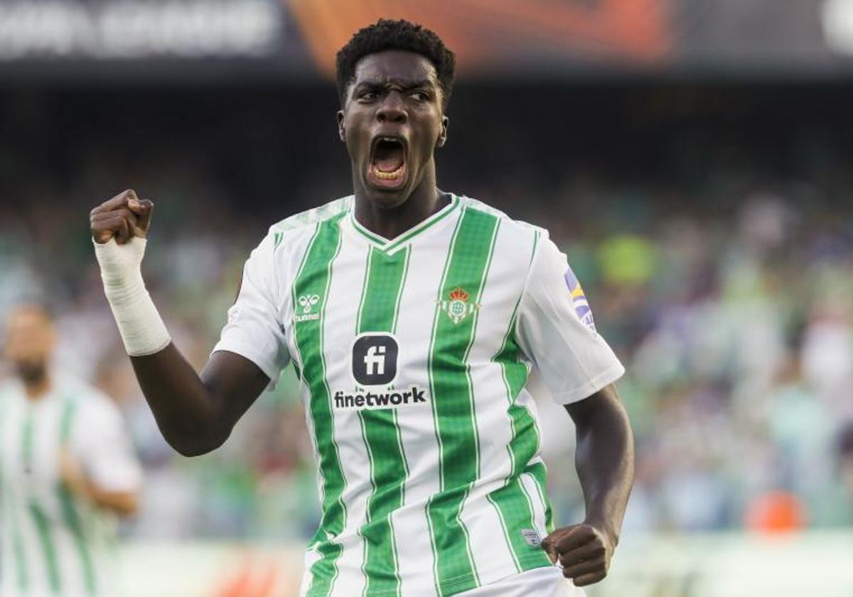 El delantero español del Betis Assane Diao