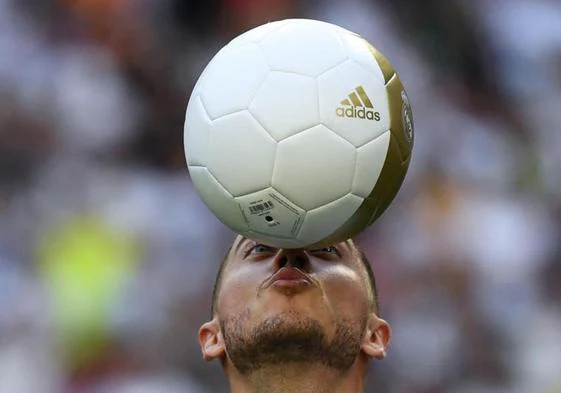 Eden Hazard, el día de su presentación con el Real Madrid.