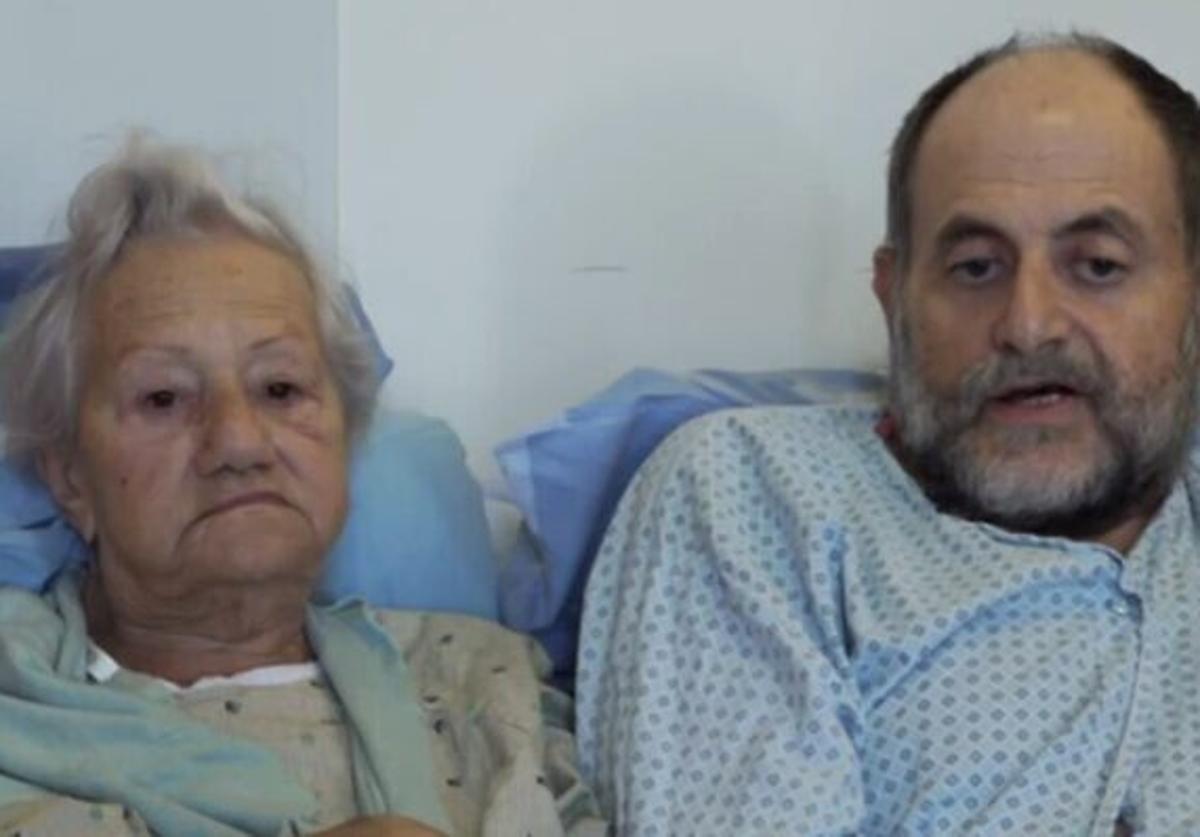 Diana y Moshe Rosen, en su habitación en un hospital de Jerusalén.